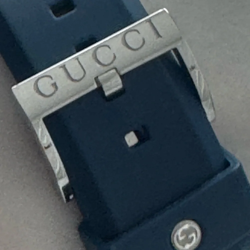 Gucci Swiss Made Stainless Steel Blue & Rubber Sport Watch NWT Boxed Monogram